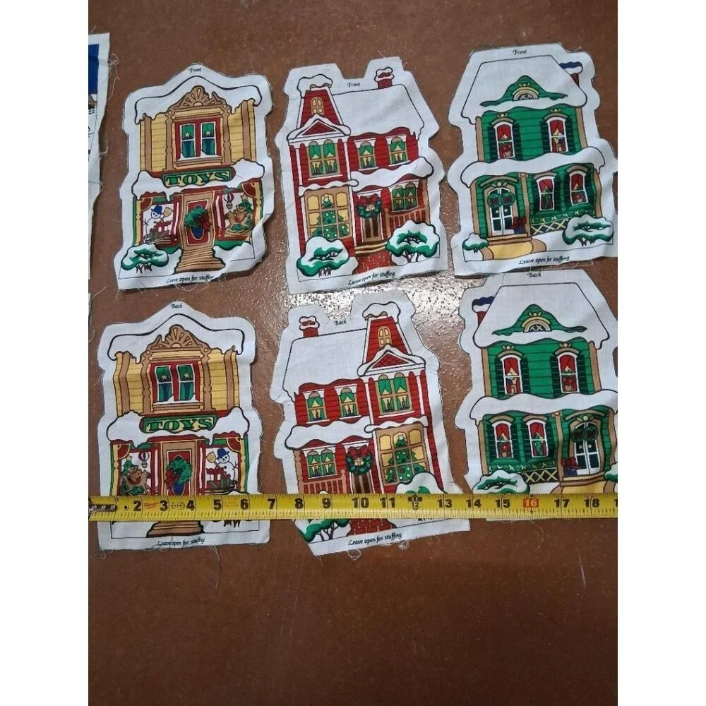 Vintage Hallmark Christmas Fabric Cut & Sew Panels For Stuffed Decorations Winte